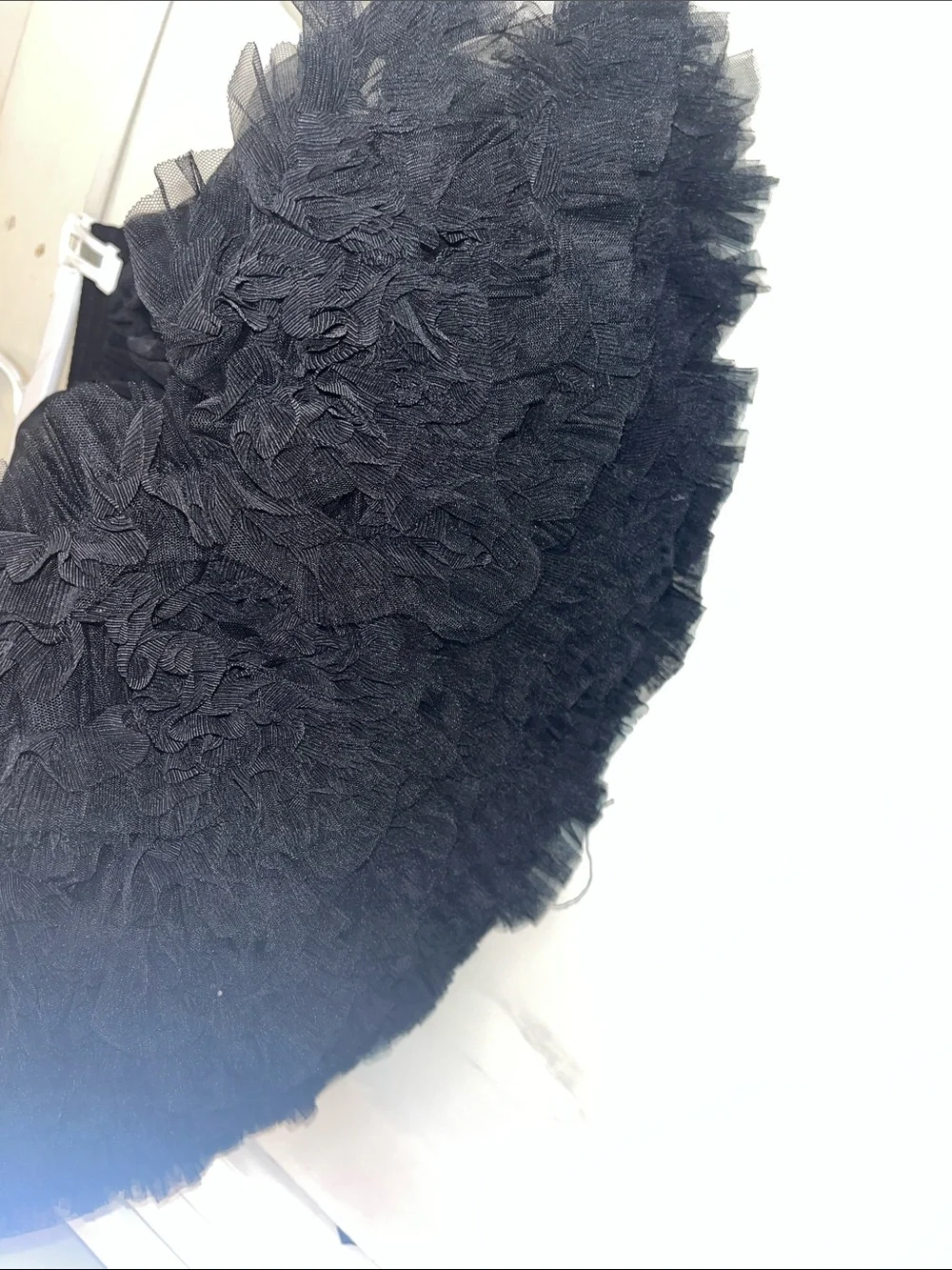 Jane Eyre Garden Women's Black Tulle Circle Skirt with Ruffle Hem size Med